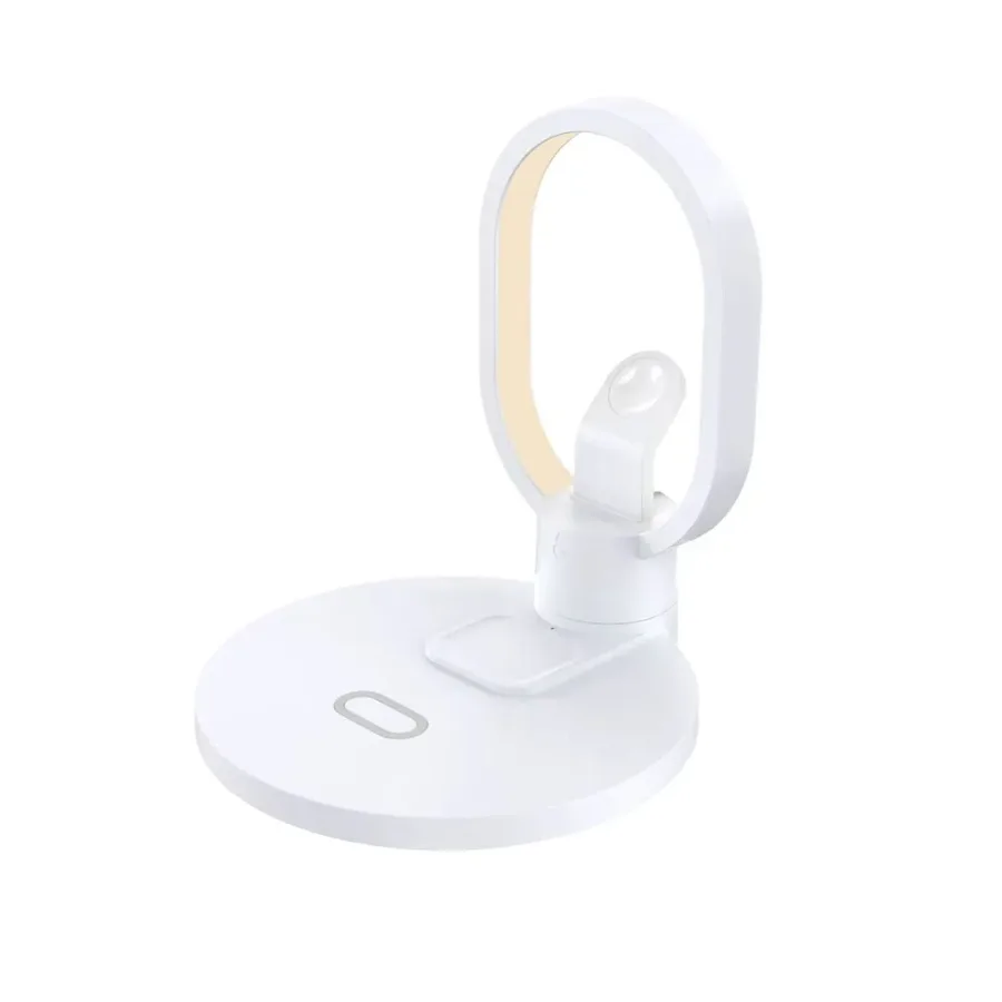 4 in 1 Night Light Wireless Charger for Apple Watch Airpods 15W Fast Charging Station White — photo 4