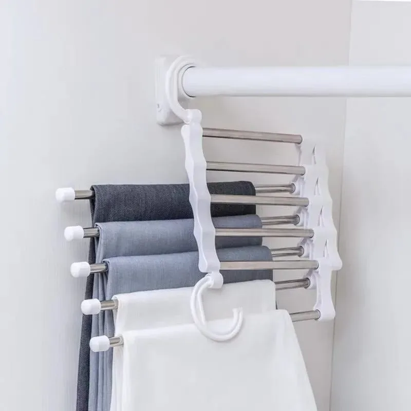 Multifunctional Wardrobe 5 Layers Pants Storage Rack Hangers Holders 5 In 1 — photo 3