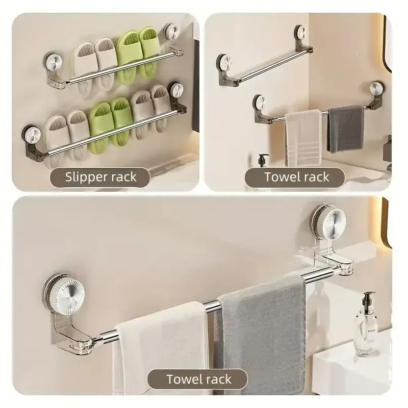 Rotating Retractable Suction Hook Bathroom Hanger Organiser — photo 7
