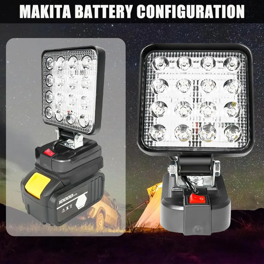 LED Work Light Battery Portable - Lamp Multifunctional Spotlight Torch — photo 2