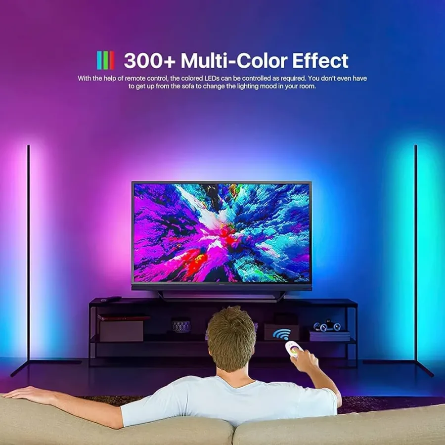 Smart RGB LED Corner Lamp Remote & Phone App Control — photo 6