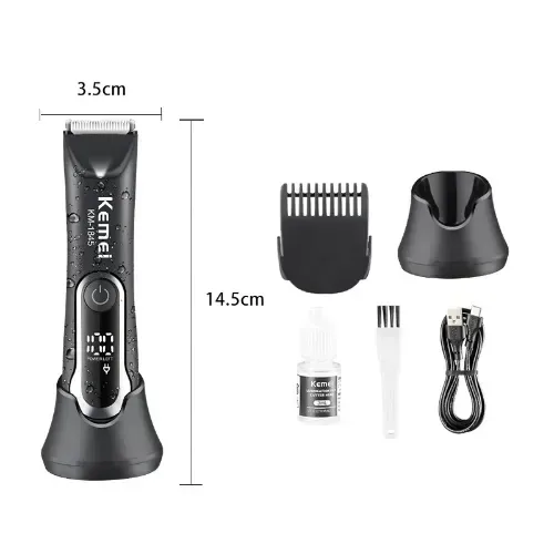 Waterproof Body Groomer With Skin Friendly Blades Kemei Hair Trimmer — photo 8