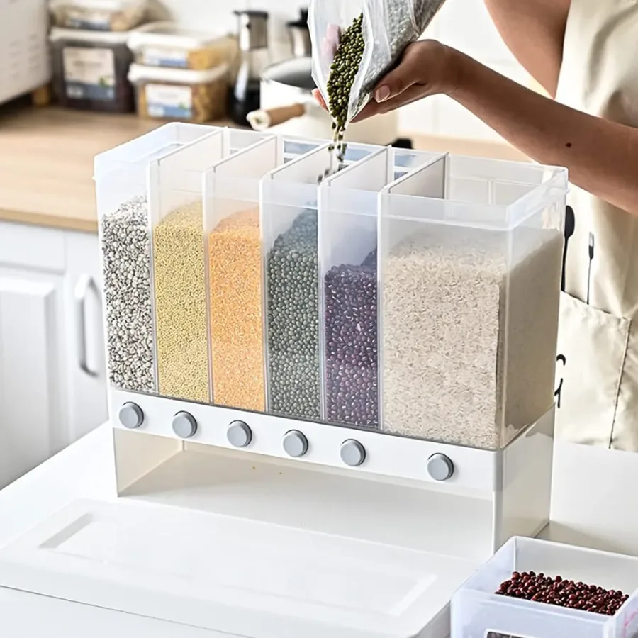 Multifunctional Household Food Storage Rice Bucket Dispenser β photo 3