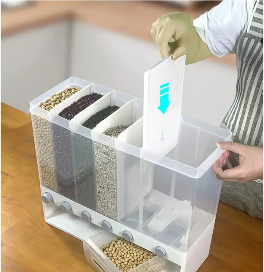Multifunctional Household Food Storage Rice Bucket Dispenser β photo 4