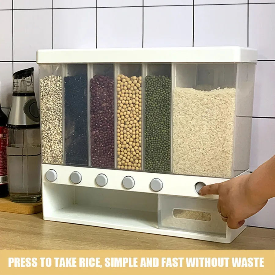Multifunctional Household Food Storage Rice Bucket Dispenser — photo 5