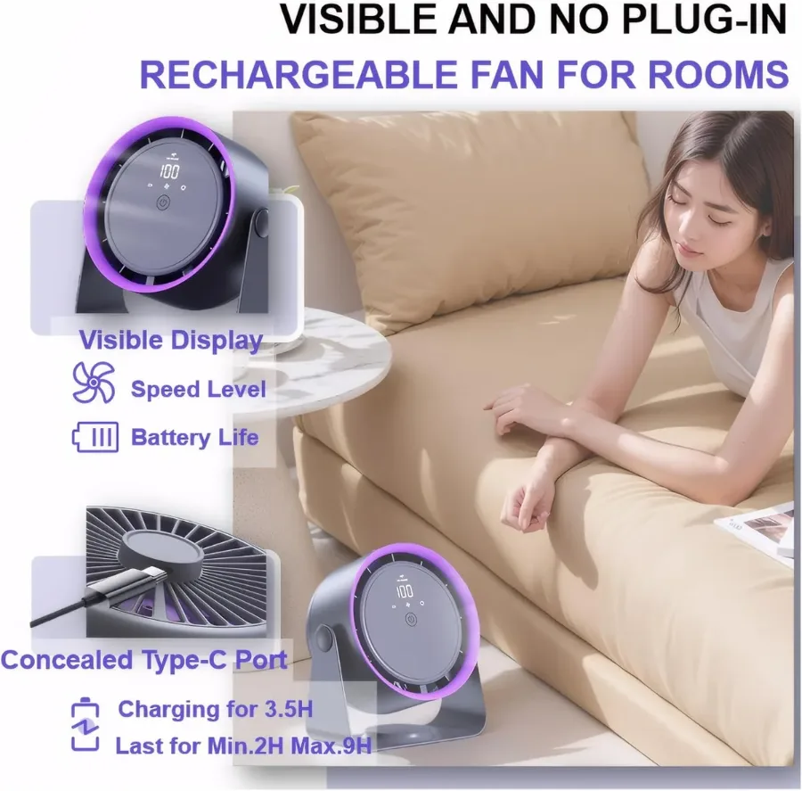 Portable Desktop Circular Fan β photo 4