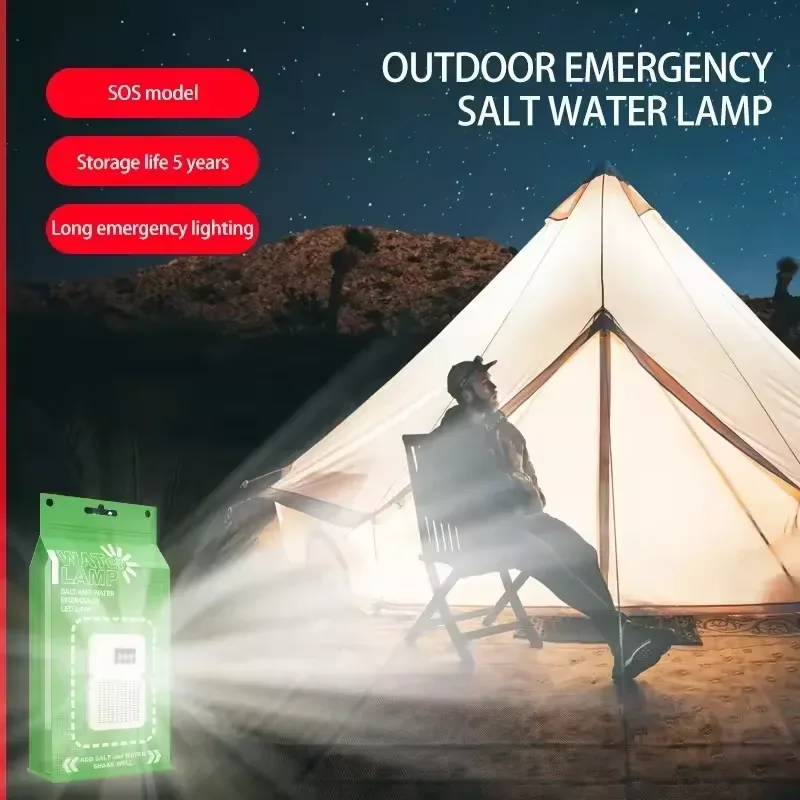 Portable Salt Water LED Lamp for Camping, Hiking & Emergencies. β photo 2