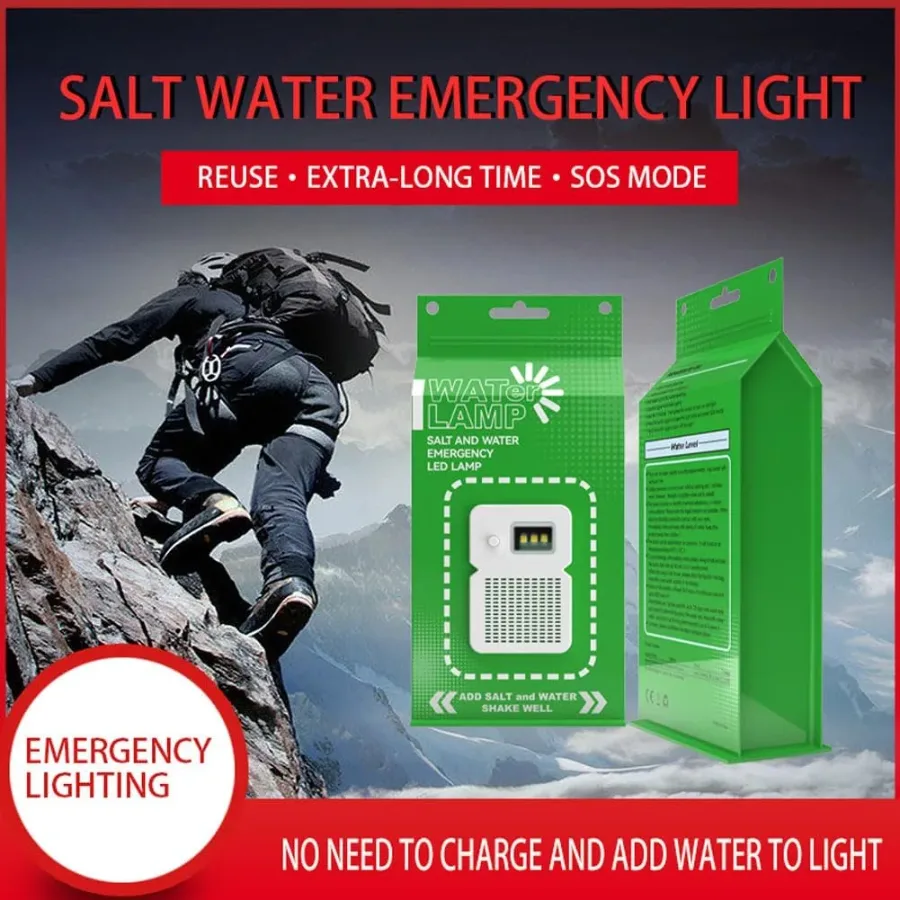 Portable Salt Water LED Lamp for Camping, Hiking & Emergencies. β photo 4