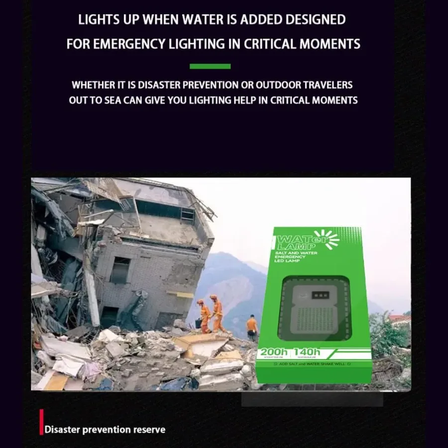 Portable Salt Water LED Lamp for Camping, Hiking & Emergencies. β photo 6