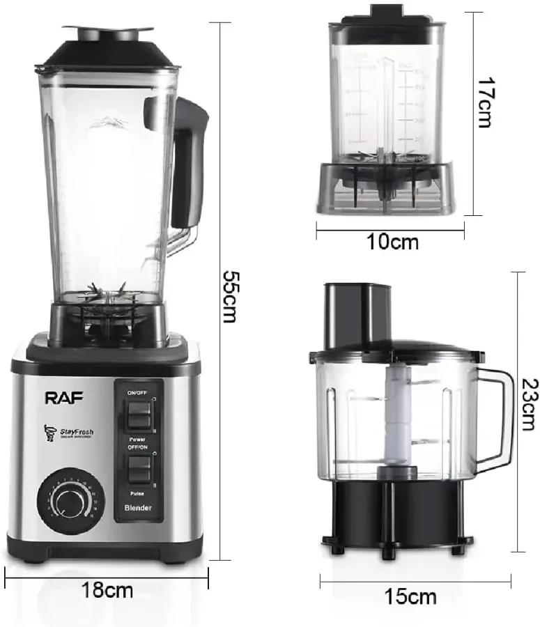 RAF 2600W Electric Blender + Chopper 3-in-1 — photo 5