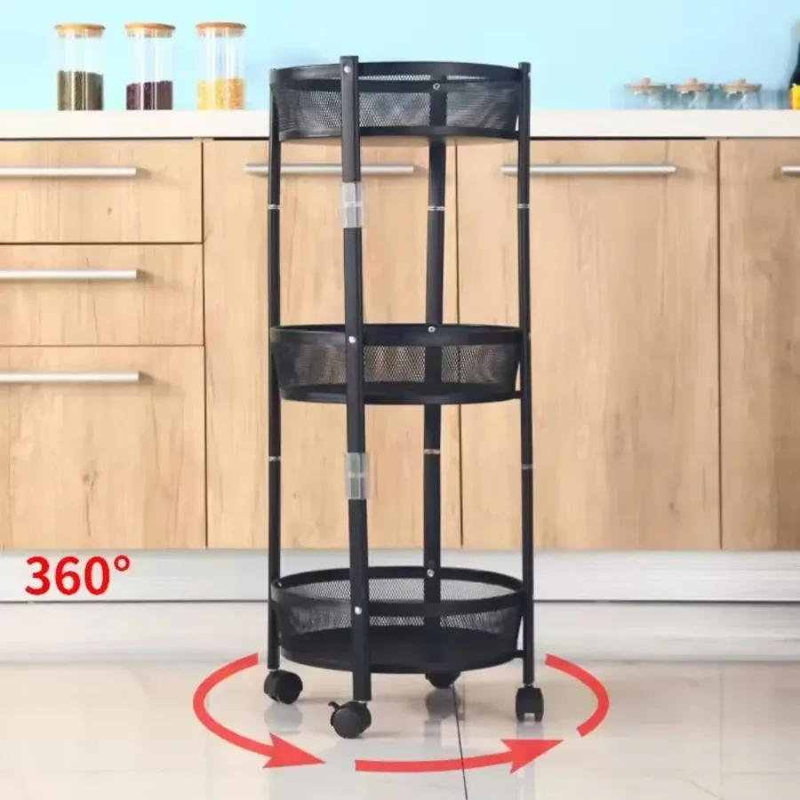 3 Layer Rolling Foldable Cart β photo 4