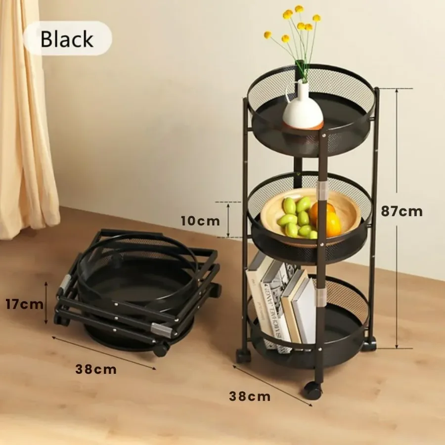 3 Layer Rolling Foldable Cart — photo 6