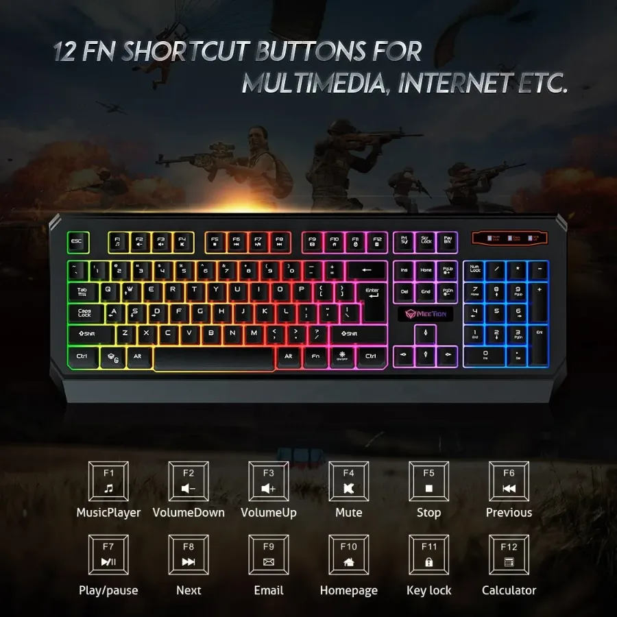 MEETION Wired RGB Gaming Keyboard MT-K9320 — photo 9