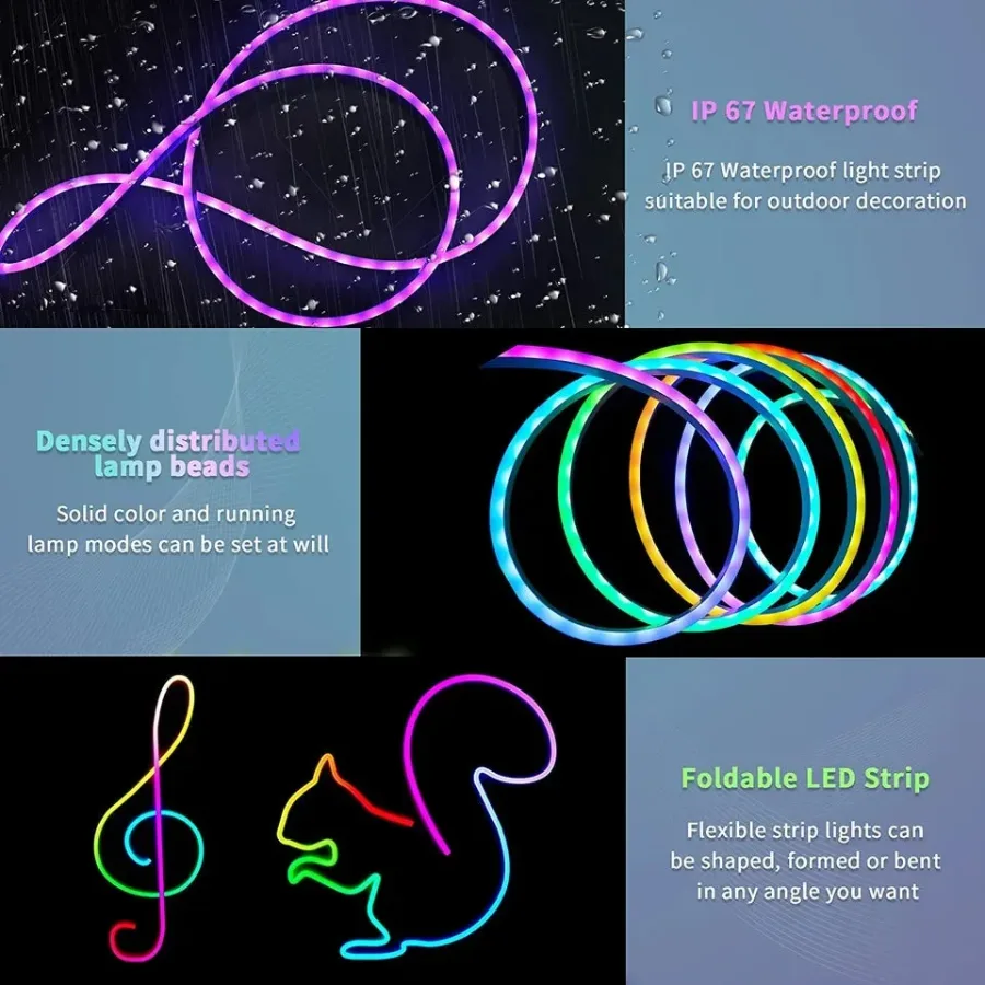 Rgb Neon rope strip lights — photo 4