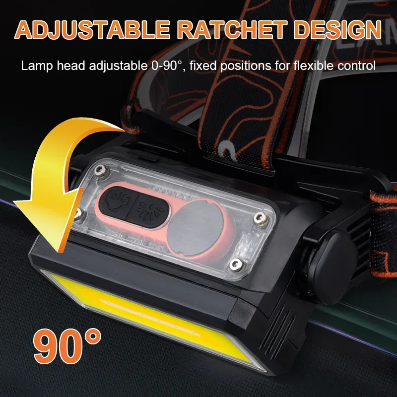 Coba Portable Flashlight Powerful Rechargeable Head lamp with Built-in Battery — photo 4