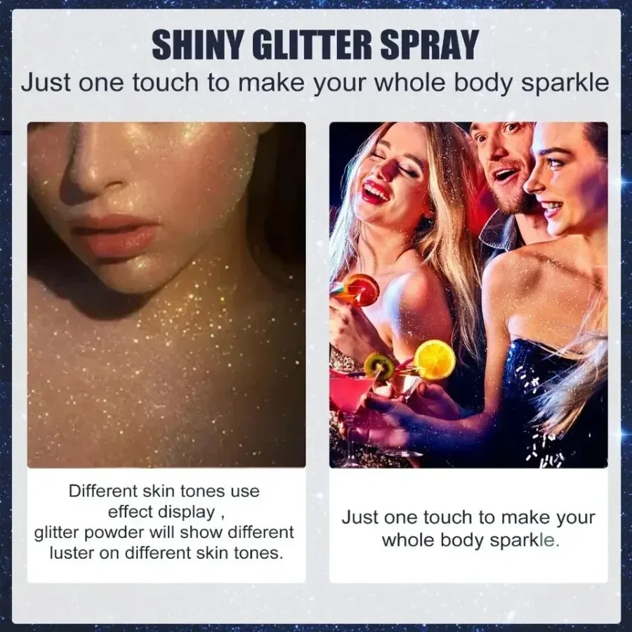 Shiny Glitter Spray Body Glitter Spray, Hair Glitter — photo 3
