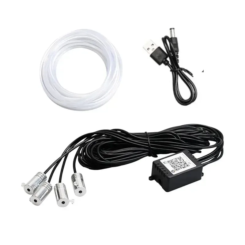 Car LED Interior Strip Atmosphere Lights Optic Fiber APP Music Control RGB β photo 4