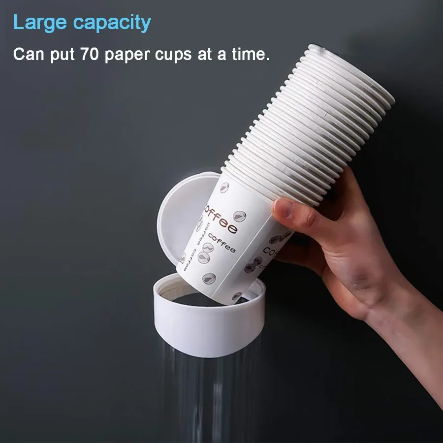 Cup Dispenser Pull Type Paper Water Disposable Button Press Cup Remover Holder For Home Offices Shops And Hospital β photo 3
