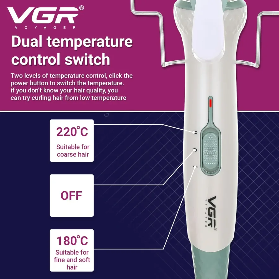 VGR V597, Professional Wavy Hair 5 Barrels Curling Iron — photo 5
