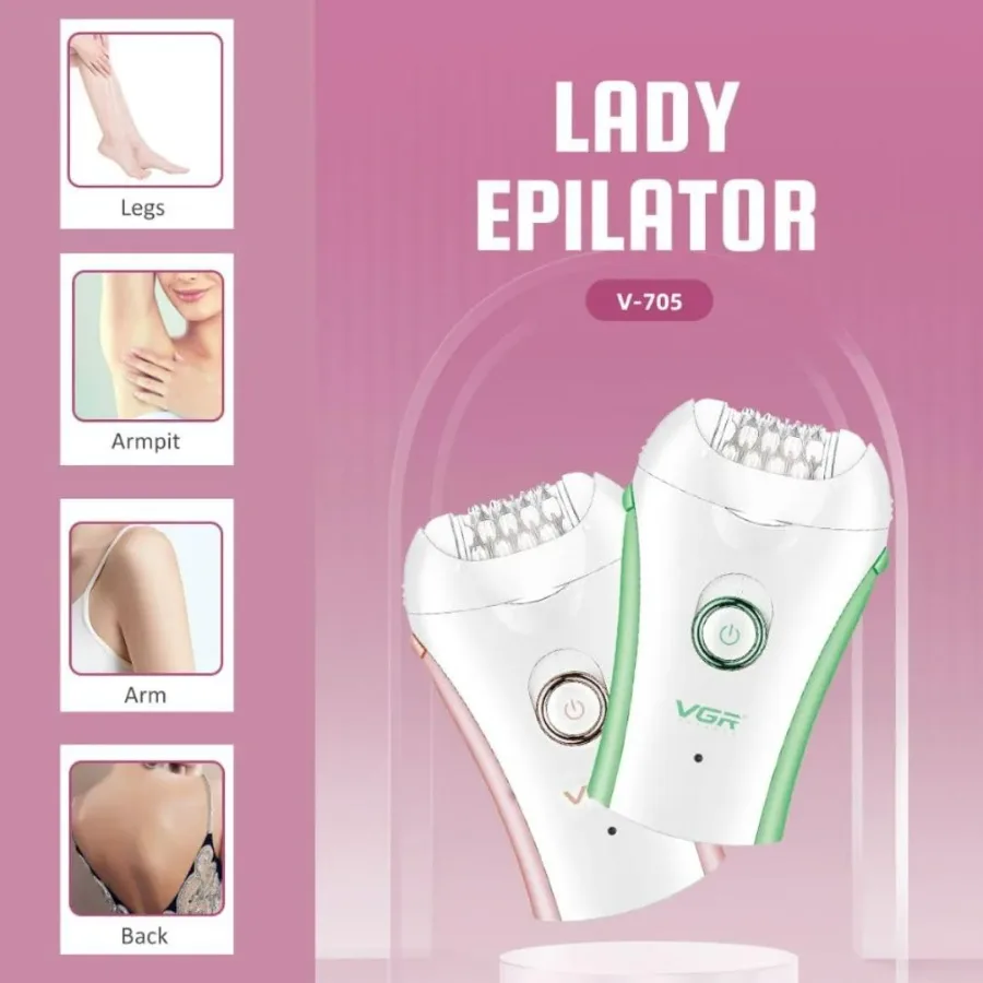 VGR Compact Professional Cordless Women Epilator for different body areas for gentle hair removal β photo 2