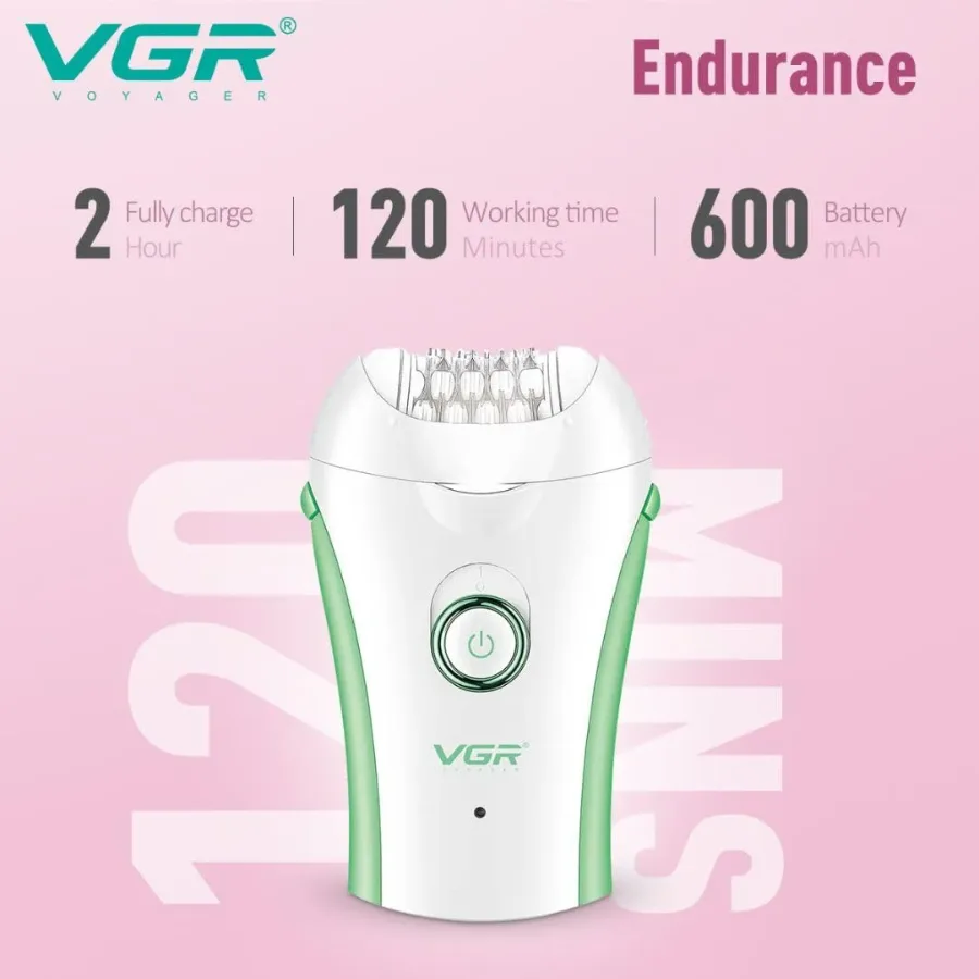 VGR Compact Professional Cordless Women Epilator for different body areas for gentle hair removal β photo 4