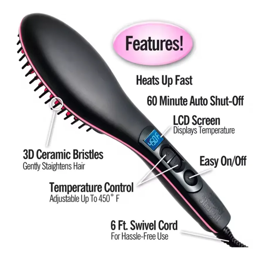 Hair Straightener Brush Ceramic β photo 2