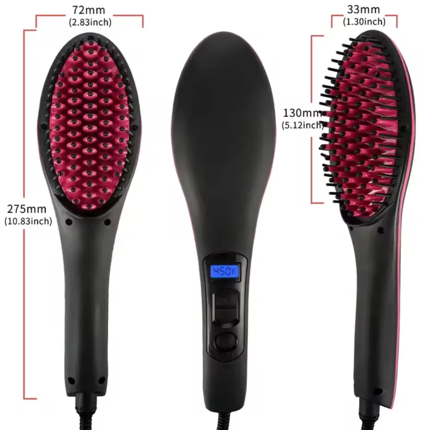 Hair Straightener Brush Ceramic — photo 5