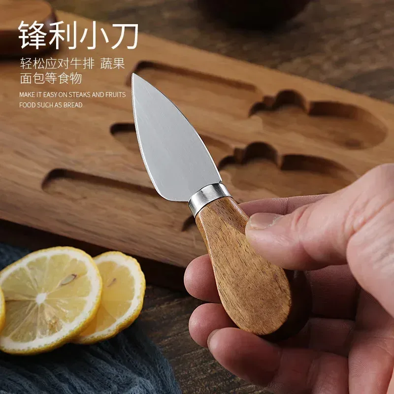 a Wood Cheese Board and Knife Set: Charcuterie Serving Platter for Meat, Cheese, Crackers β photo 3