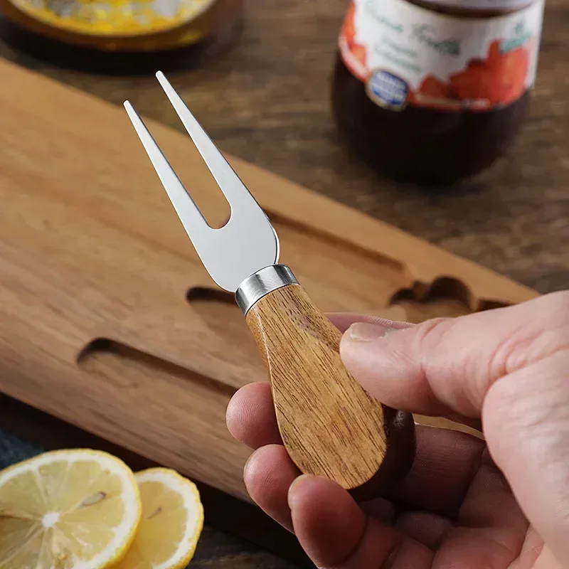 a Wood Cheese Board and Knife Set: Charcuterie Serving Platter for Meat, Cheese, Crackers — photo 5