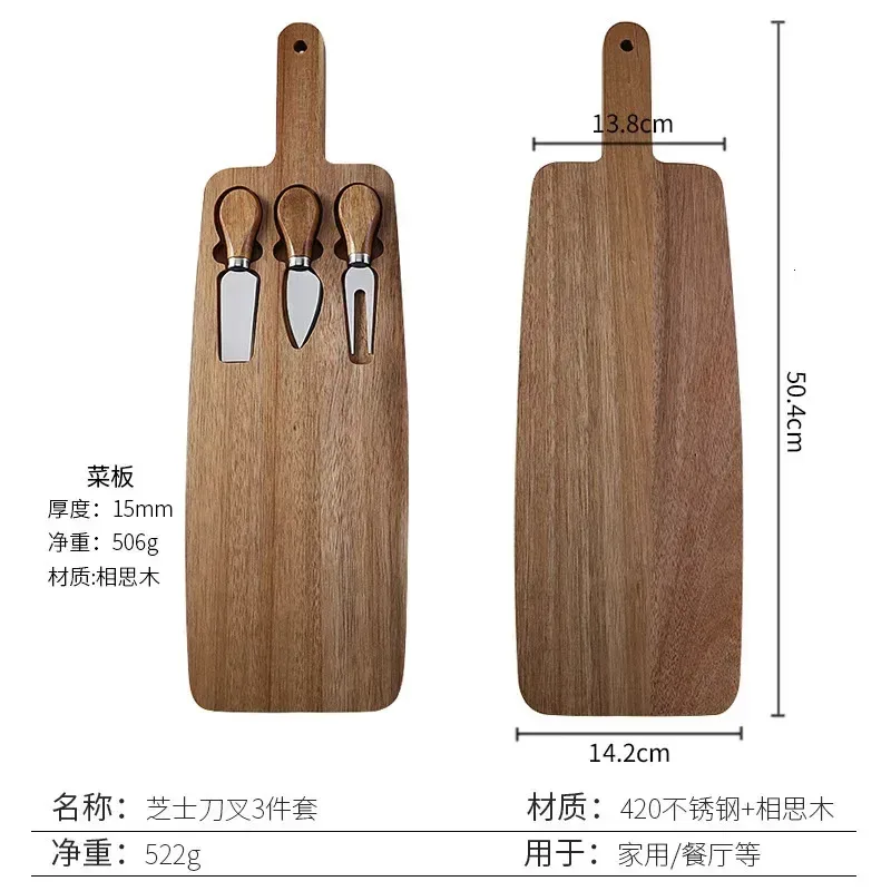 a Wood Cheese Board and Knife Set: Charcuterie Serving Platter for Meat, Cheese, Crackers — photo 7