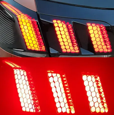 Universal Car Rear Tail Light Lamp Stickers Honeycomb — photo 2