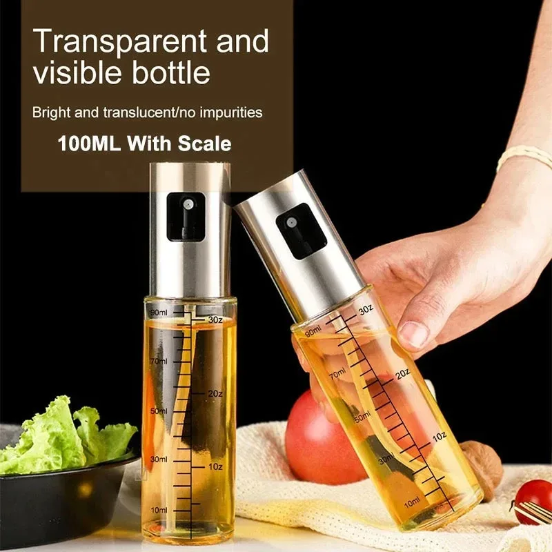 Oil Glass Spray Bottle Spray Oiler With Scale β photo 2