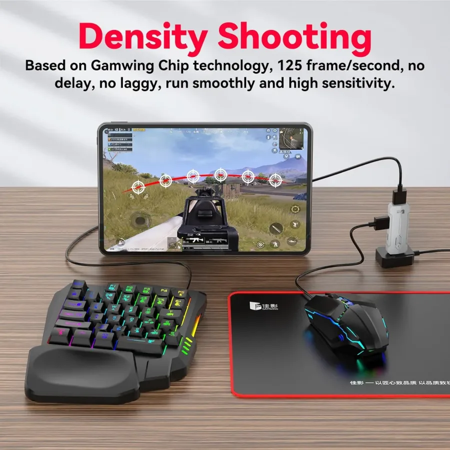 OEM 4-IN-1 Mobile Gaming Combo: Keyboard, Mouse, Converter, Stand β photo 2