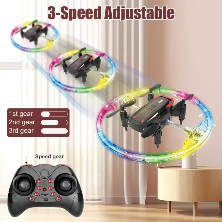 Cool Led Drone 360Degree Roll Colorful Luminous Ball Stunt Tumbling Quadcopter Toy BK8 — photo 2