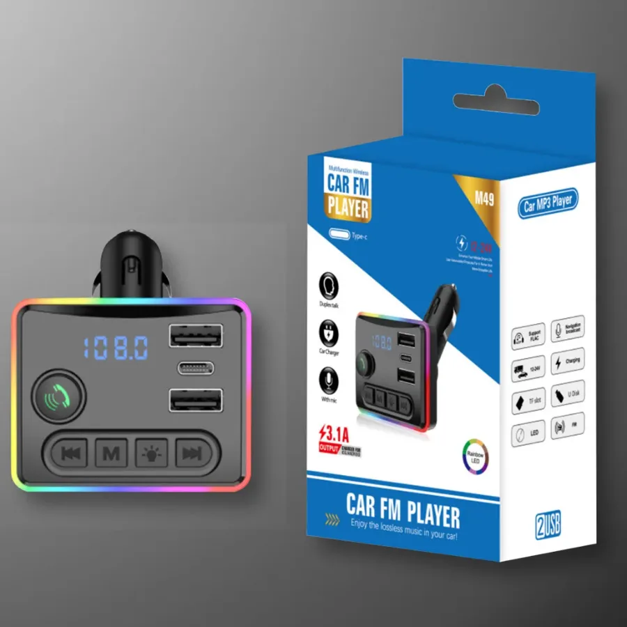 Bluetooth 5.0 car fm transmitter player receiver β photo 4