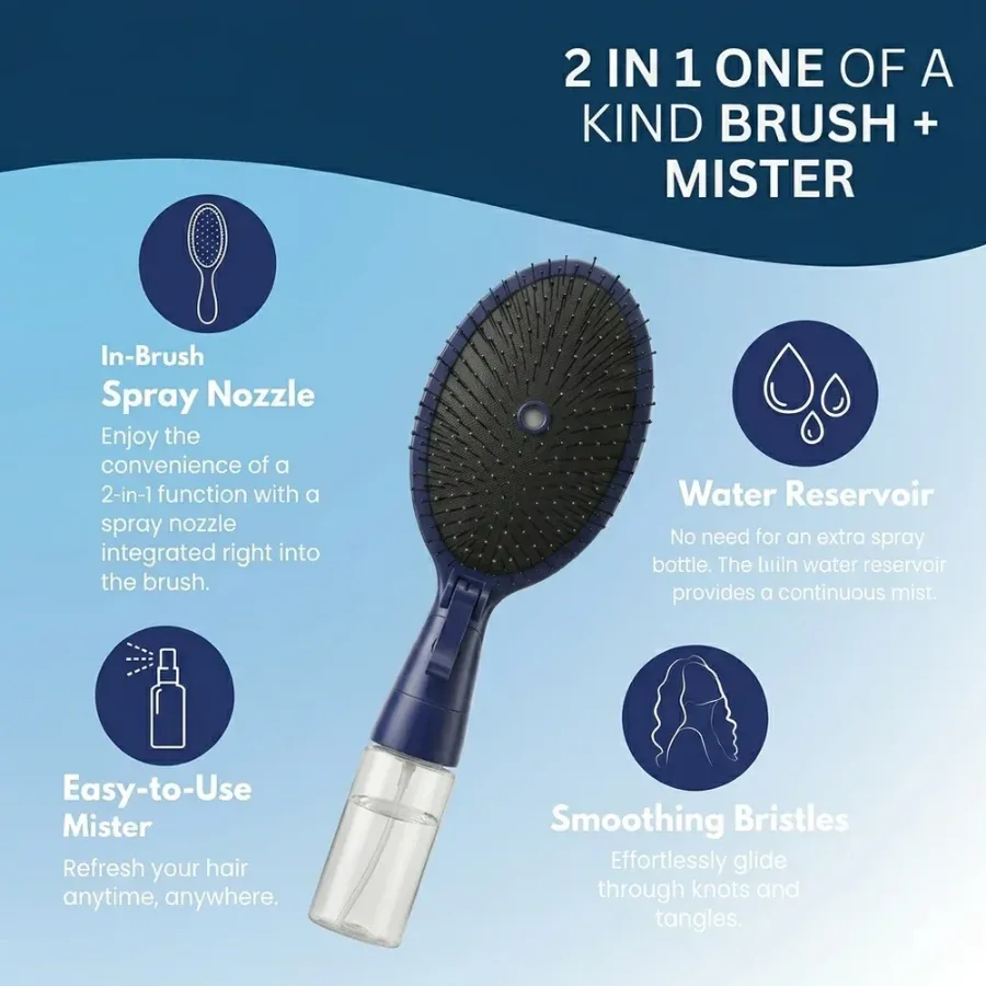 2-in-1 Spray Hair Brush — photo 5