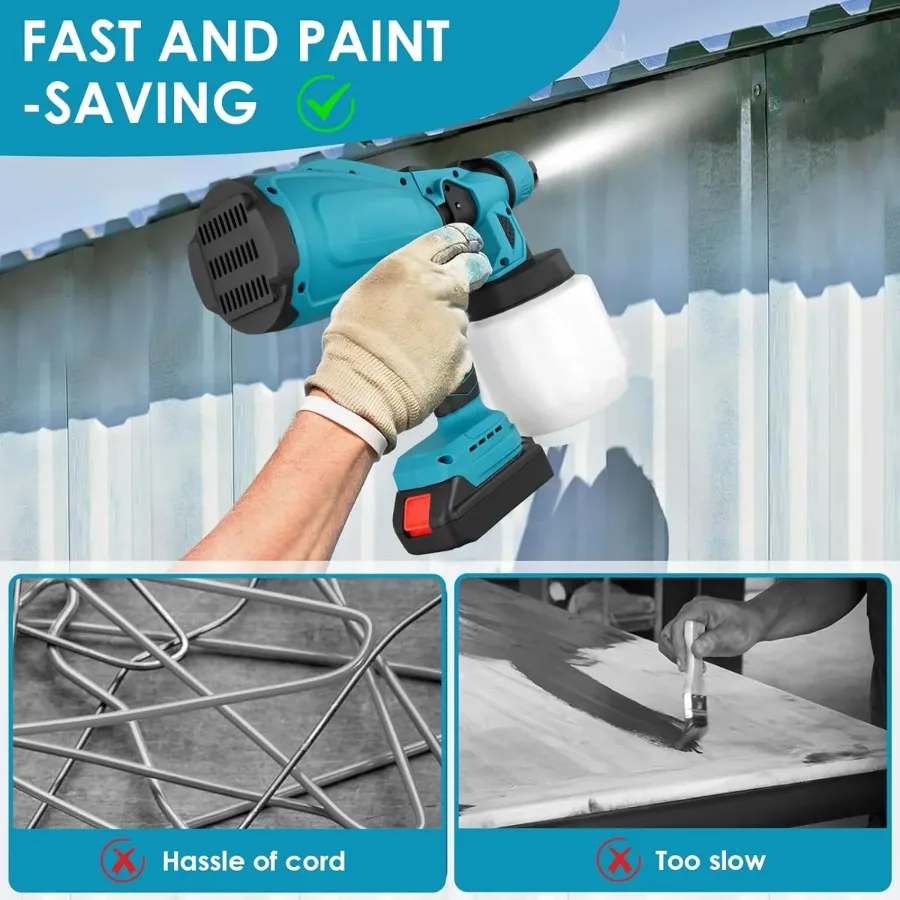 Cordless Paint Sprayer With 2 Battery — photo 3