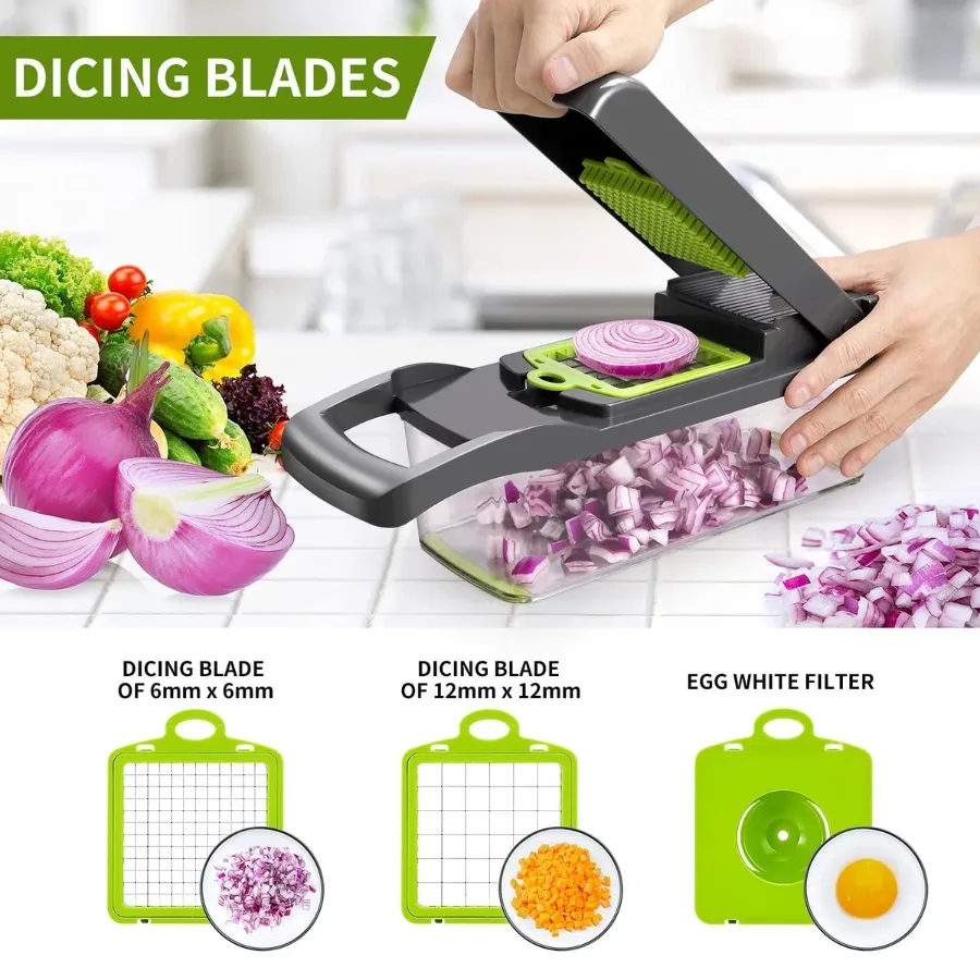 Multifunctional Vegetable Cutter Food Cutter Potato Cutter, Egg Separator Slicer — photo 4