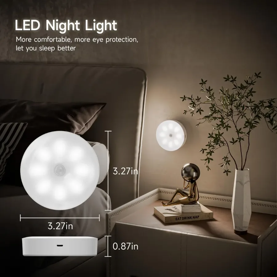LED Night Light Lamp Rechargeable β photo 2
