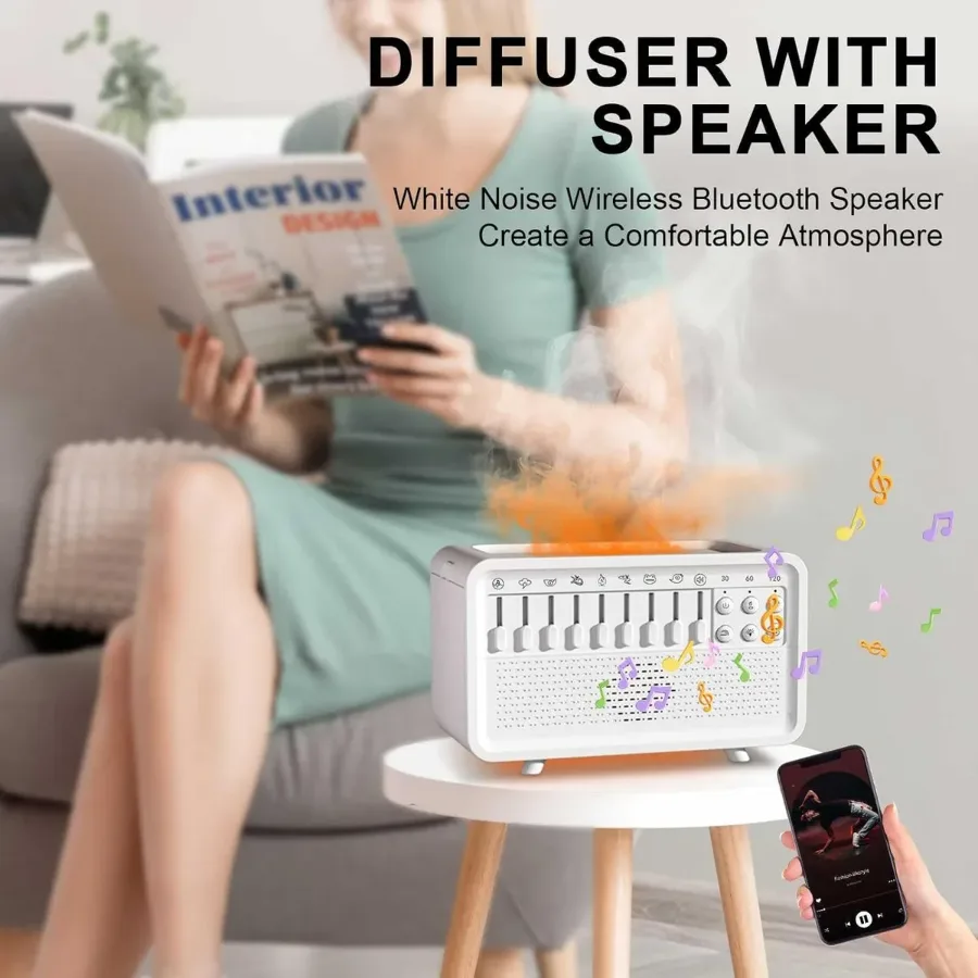 4 in 1 White Noise Sound Machine Humidifier Diffuser — photo 2