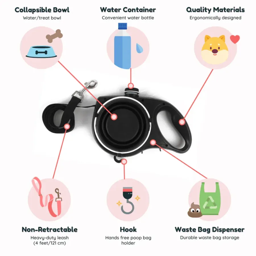 Aqua Leash, 5 In 1 Pet Essentials , Dog Walking Essentials All in one! — photo 2