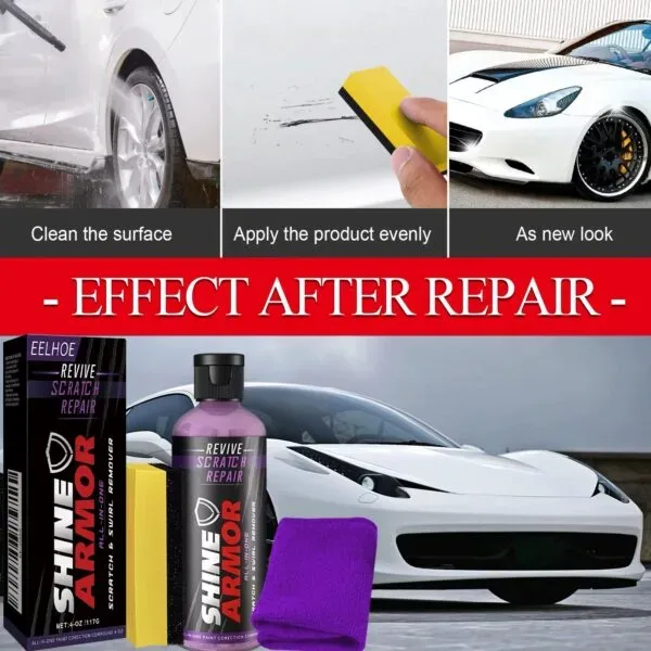 Shine Armor 3-in-1 Ceramic Coating Spray – Car Wax, Polish & Paint Sealant for Tires, Rims, Seats & Bumpers — photo 4