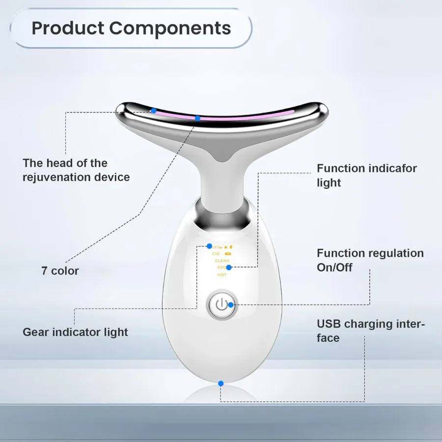 3 in 1 Vibration Face & Neck Massager – Triple-Action Anti-Wrinkle Device for Skin Tightening, Lifting & Smoothing — photo 7