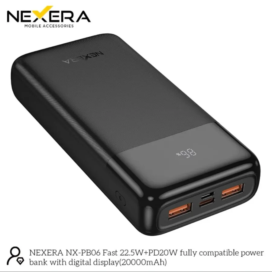 Nexera Powerbank 20000MAH 22.5W FASTCHARGE NX-PB06 β photo 5