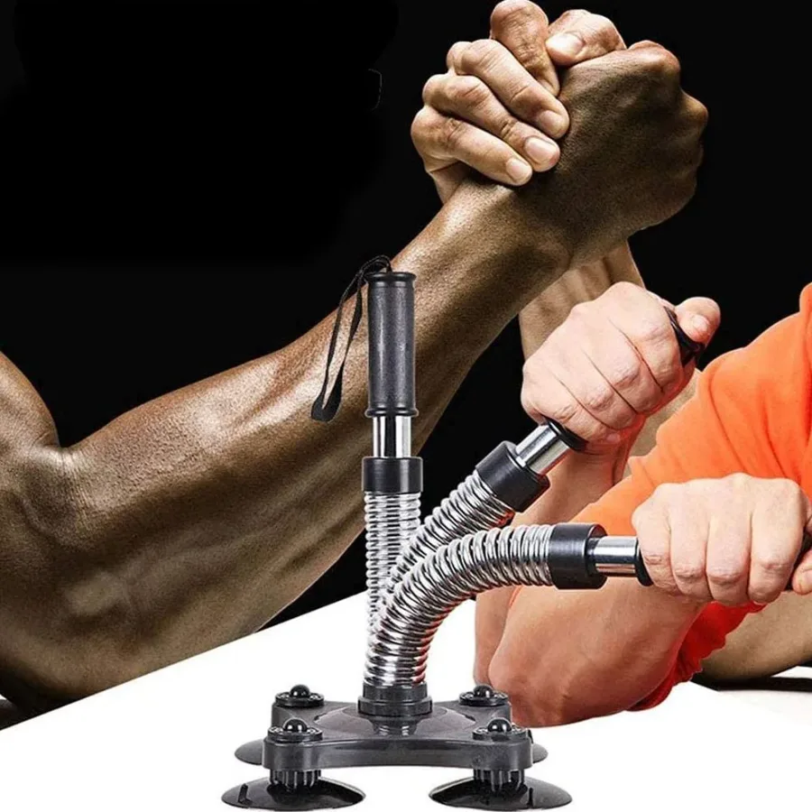 Arm Wrestling Trainer Workout Portable Resistance Spring Bar Forearm Trainer