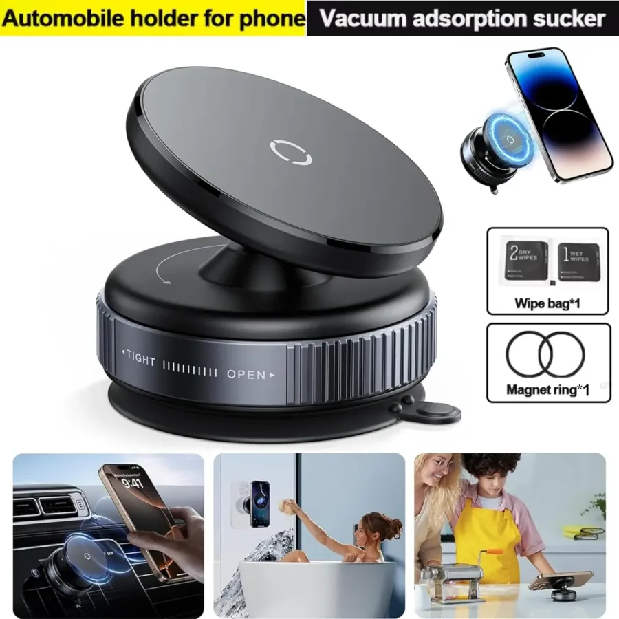 Magnetic Phone Holder Bracket with Rotating Vacuum Suction (K009) β photo 7