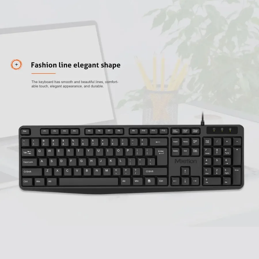 Meetion MT-K200 Economical Universal Waterproof 104 Keys USB Wired Office Keyboard — photo 4
