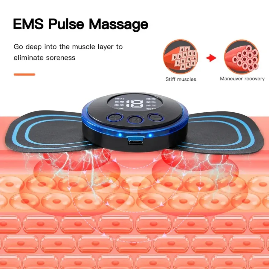 EMS Mini Portable Electric Neck, Back & Body Pain Relief Massager — photo 3